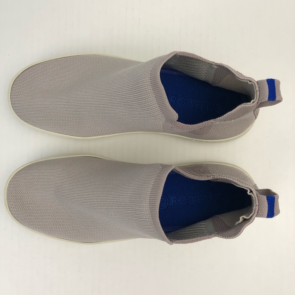 Rothy's The Chelsea Slip On Gray Ankle Knit High Top Sneaker - Picture 9 of 10